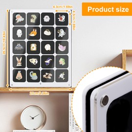 Acrylic Pin Display Organiser, 20 Compartments Pin Collection Display Pin Collection Organiser Pin Collection Display Case, Dustproof, for Enamel Pins, Jewellery Pins, Badges, Acrylic