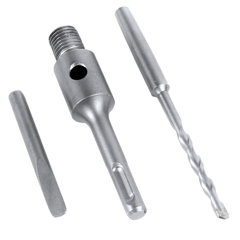 SDS plus adapter set including pilot drill and ejection wedge