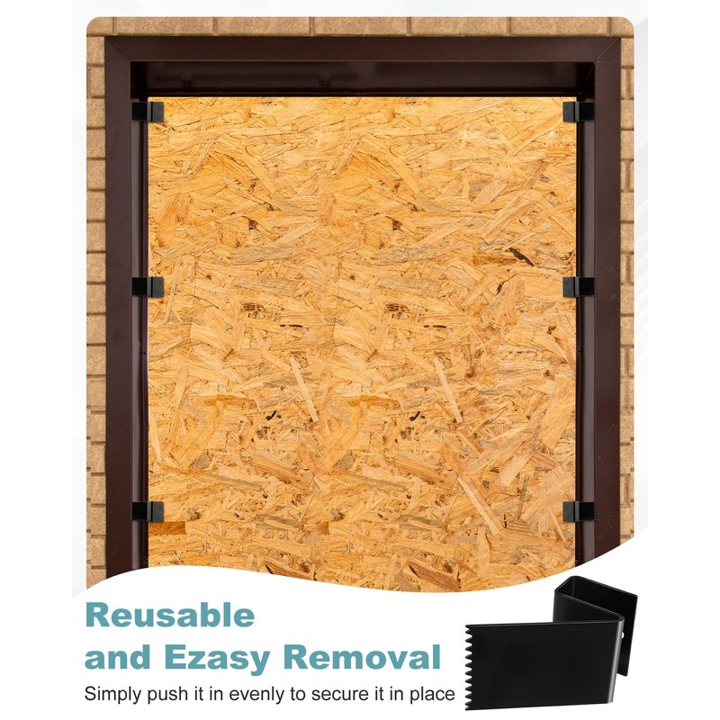 AOKLIT 50Pcs Hurricane Window Clips for Plywood