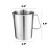 2L Measuring Cup, 304 Stainless Steel Pitcher with Lid, Liter/Oz