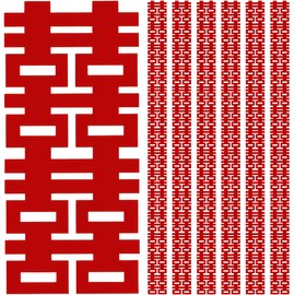 HannaFires Chinese Wedding Double Happiness Garland Decorations – 6 Pack 6M Long Hanging Streamers, Xi Character Banner for Bridal Room, Door, Ceiling Party Decor
