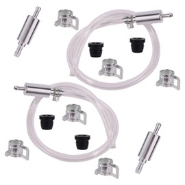 Lyreh 2 Sets Brake Bleeder Hose, Universal Brakes Bleed Tool One Way Check Valve Tube Bleeding Tool Kit for Car Motorcycle Clutch Modification Maintenance Travel Refueling