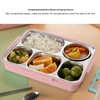 Lunch Box with Lid 5 Compartments Heat Preservation Stainless Steel