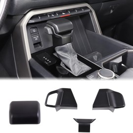 Aunginsy Gear Shifter Head Trim Cover Kit Compatible with Toyota Tundra/Sequoia 2022-2025 Tacoma 2024+ Center Console Gear Shift Knob Head Protection Cover Decorative Sticker ABS Interior Accessories