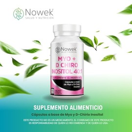 Nowek Myo Inositol Chiro Cápsulas Suplemento Alimenticio Fórmula Aditivos Rinde Dias Exceder Dosis Recomendada