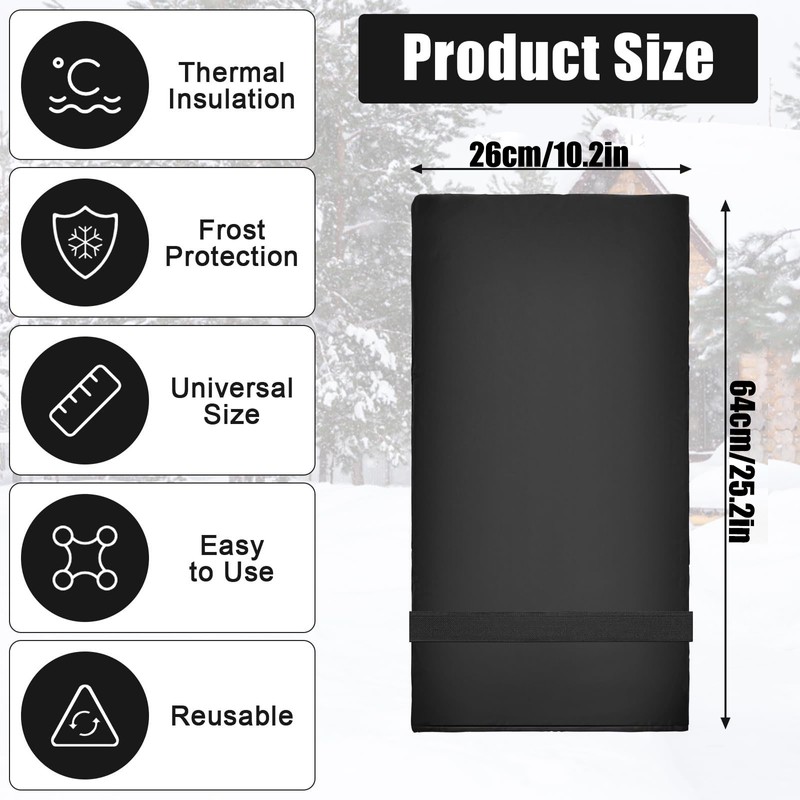  Insulated Outdoor Faucet Cover for Winter – Waterproof Reusable