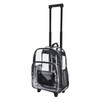 Rolling Clear Backpack, Heavy Duty See Through Bookbag, Transparent PVC