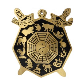 Bagua Mirror Strong Brass 12 Animal Signs Bring Auspiciousness Hermony Lucky Chinese Mirror for Car Bedroom Office