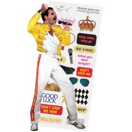 The Unemployed Philosophers Guild Freddie Mercury Quotable Notable - Greeting Card and Sticker Sheet - Envelope Included