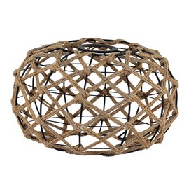 Baoblaze Paper Rope Lampshade Wicker Lamp Shade Ceiling Pendant Light Shade Lamp Shade for Hanging Light, Floor Lamps Pendant Light, Cafe Living Room, C