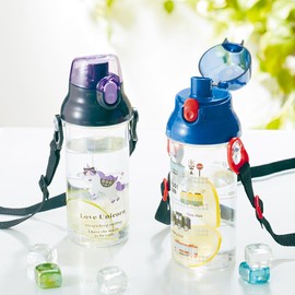 Skater PSB5TRC-A Kids Clear Plastic Water Bottle 480ml Love Unicorn Graduated Hydration Management