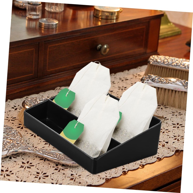 ABOOFAN Tea Bag Storage Organizer 3 Compartments Food-Grade Coffee Box