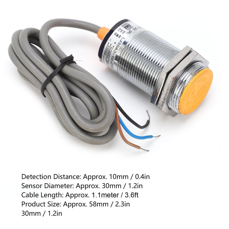 5Pcs Metal Inductive Switch Proximity Limit Sensor NPN 3‑Wire Normally