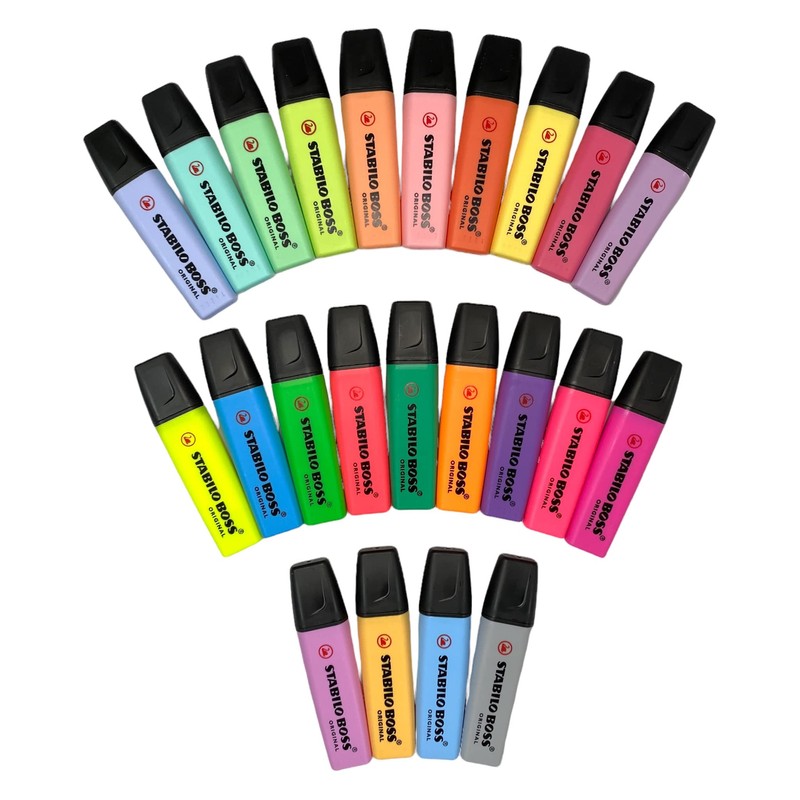 Stabilo Boss 23pz, 14 Colores Pastel y 9 Neón, No