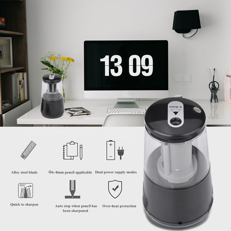 Automatic Electric Pencil Sharpener Plug in / Battery Operated School