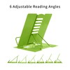 Bookends, MSDADA Reading Stand, Cookbook Holder, 6 Levels, Adjustable, Metal,