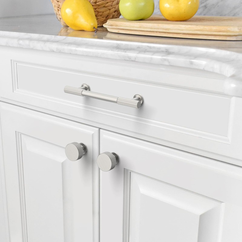 Asidrama 10 Pack 3.75 Inch(96mm) Brushed Satin Nickel Cabinet pulls