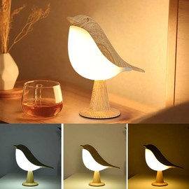Small Cordless LED Night Light, Bird LED Table Lamp Bedside Lamps with 3 Level Brightness Dimmable and Touch Sensor, Aroma Lamps with USB Port for Bedroom, Living Room, Kitchen, Outdoor, Office Decor