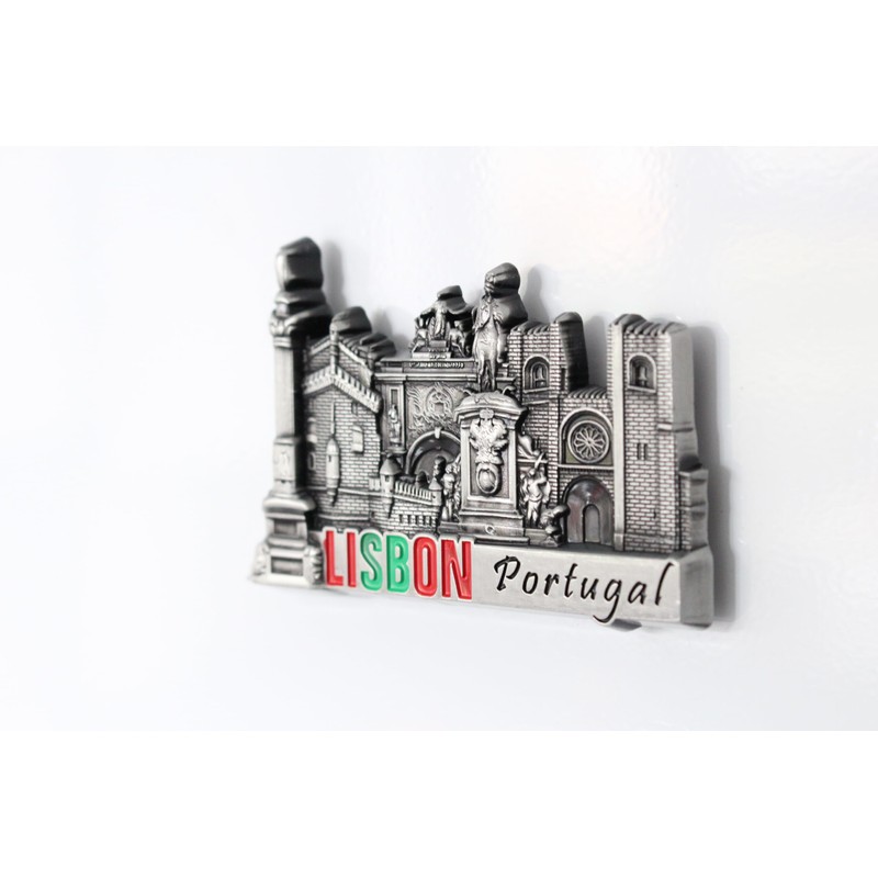 Lisbon (Portugal) - 3D Metal Fridge Magnet for Kitchen Refrigerator