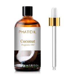 PHATOIL 3.38FL.OZ Coconut Fragrance Oils for Aromatherapy, Essential Oils for Diffusers for Home, Perfect for Diffuser, Yoga, Skin Care, DIY Candle and Soap Making - 100ml