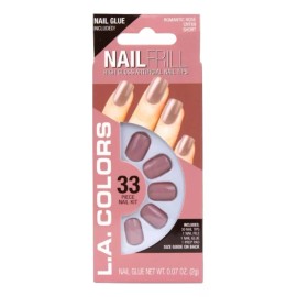 L.A. Colors Uñas Kit Naill Frill Romantic Rose Press On L.a. Colors