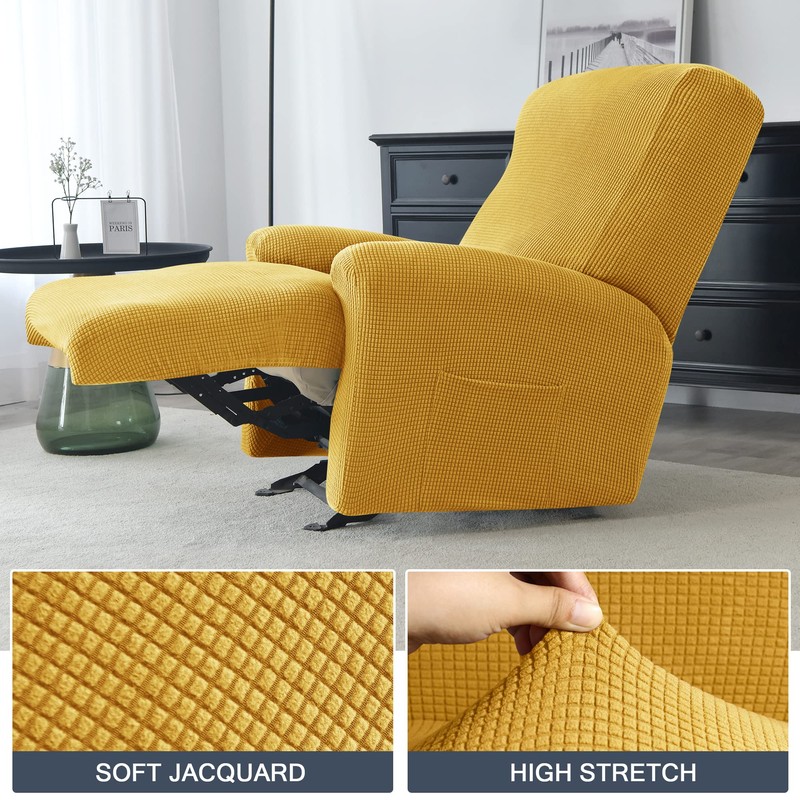 Funda elástica para sillón reclinable, 4 piezas, funda gruesa para