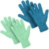 Patelai 2 Pairs Microfiber Gloves for plants Dusting Cleaning Glove
