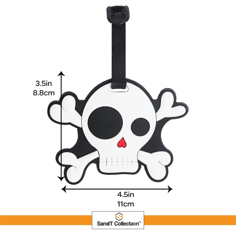 Funny Luggage Tag (Skull Crossbones)