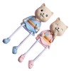 2pcs Car Dashboard Decorations Resin Fun Cartoon Cute Animal Ornaments