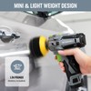 WORKPRO 12V Cordless Polisher, 3" Mini Car Detailing Buffer &