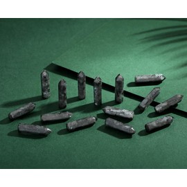 XIANNVXI Pack of 10 Crystal Gemstones Sets Black Labradorite Stones Natural Healing Crystal Stone Set Polished Tumbled Bag Bulk Hexagonal Dots Energy Gift