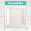 PLMMOUT 150 Pack Square Paper Plates, 8 Inch Compostable Plates,