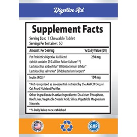 Digestion Aid cat probiotics diarrhea - PET DIGESTIVE AID - DOGS AND CATS 3B- cat supplement