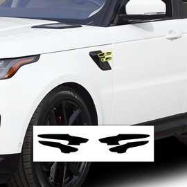 BOGAR TECH DESIGNS Side Fender Vent Chrome Delete Sticker Decal Vinyl Film Replacement Compatible with Range Rover Sport 2018-2022, Gloss Black