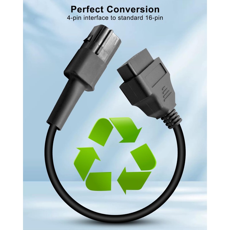 OBD2 Adapter Cable Fit for Kubota Vehicles Replace 3824-26, 4