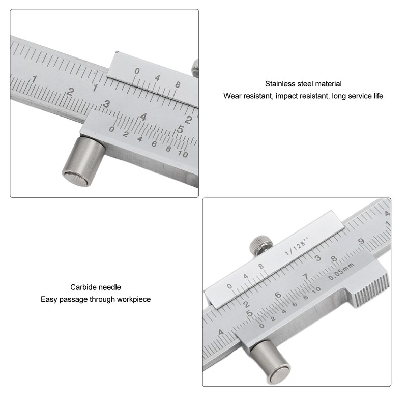 Parallel Cross Caliper 0‑200mm Vernier Calipers Marking Gauge Stainless Steel