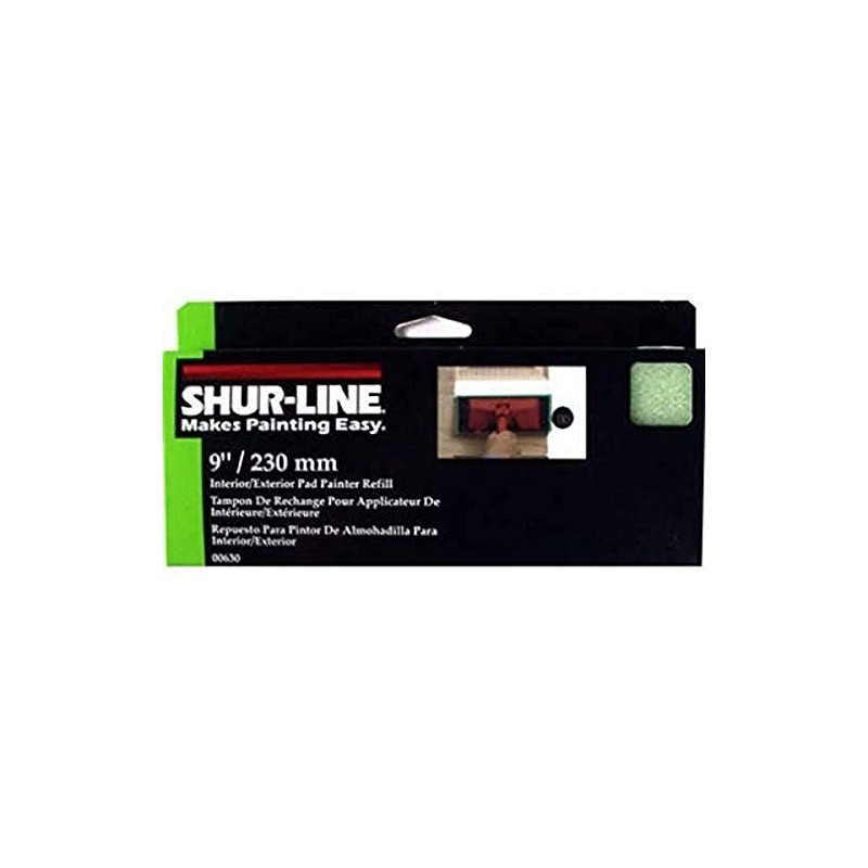 SHUR-LINE 2006647 Interior/Exterior Pad Painter Refill, 9 Inch,Green
