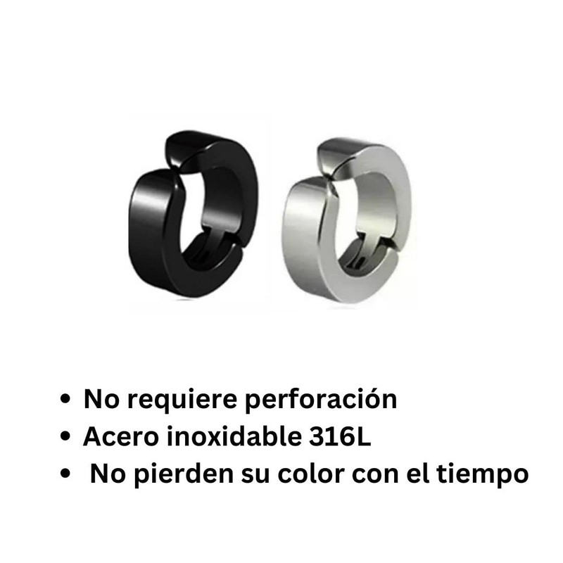 Pack 9 Piercing Arete Arracada Falso Hombre Arracadas Clip Expansores