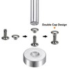 HARFINGTON 200 Sets 8mm x 6mm Metal Double Cap Rivets