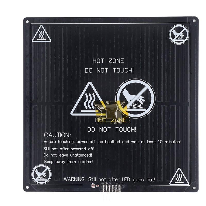 12V 1.2Ω 3D Printer Aluminum Plate with Hotbed Cable Heated