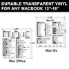 Mac Shortcut Sticker - Mac OS Shortcuts Sticker (M1+Intel) +