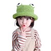 Cute Frog Kids Bucket Hats Cotton Wide Brim Fisherman Cap