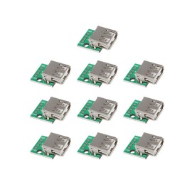 Dealikee 10 x USB 2.0 Breakout Board Female USB to DIP Adapter 2.54mm Breakout Board 4 Pins Pinboard USB Type A Breakout Board