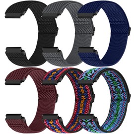 Runostrich 24mm Quick Release Elastic Watch Bands Compatible with Suunto 9/9 Baro/9 Titanium/D5/7/Ticwatch Pro 5/Fossil Q Machine Hybrid/Nate Hybrid/MK Sofie/Grayson/GMa-s2100/G-shock ga2100 Women Men