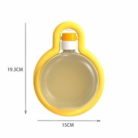 Botella de Agua para Perro, Dispensador de Agua Plegable Portátil para Perros, Adecuado para Perros, Gatos, Cachorros y Otros Animales Pequeños para Caminar, Senderismo (Amarillo)