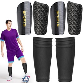 Football Shin Pads with Slip Pocket and Non-Slip Lid Size L