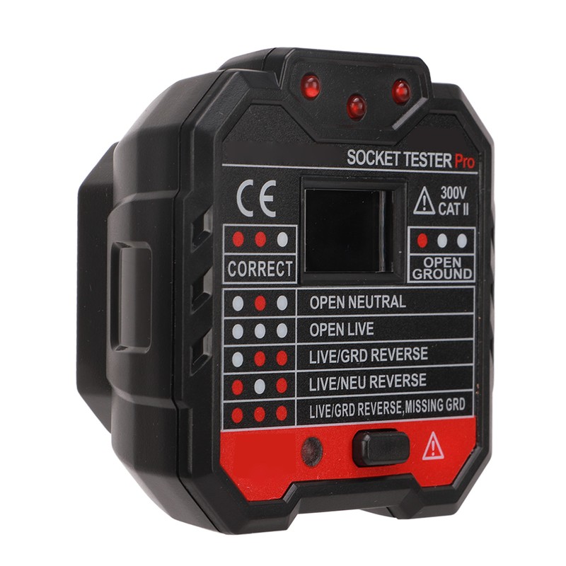 Socket Tester Outlet Electrical Receptacle Detector Phase Supply Polarity Voltage