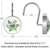 Artinhand Green Eucalyptus Leaf Shower Curtain Hooks Set of 12