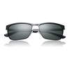 VIVIENFANG Full Metal Green Sunglasses for Men, Polarized UV Protection