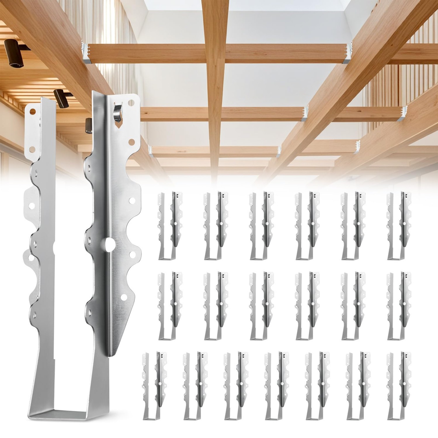 VEVOR 50 Pcs Joist Hanger, Inner Dimensions 1.57 x 1.50 x 7.83 inch ...
